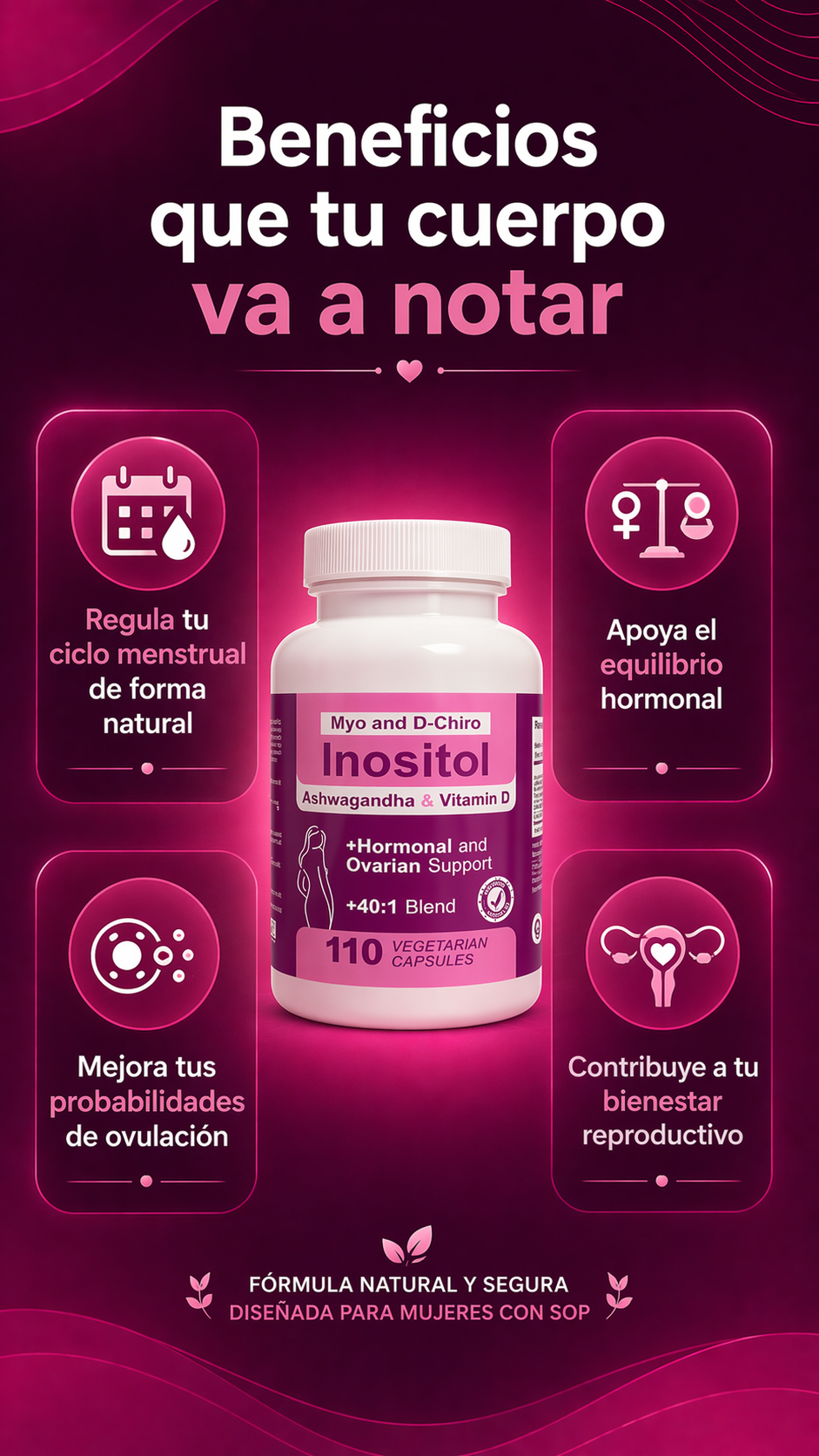 Inositol Fem: equilibrio para tu ciclo femenino