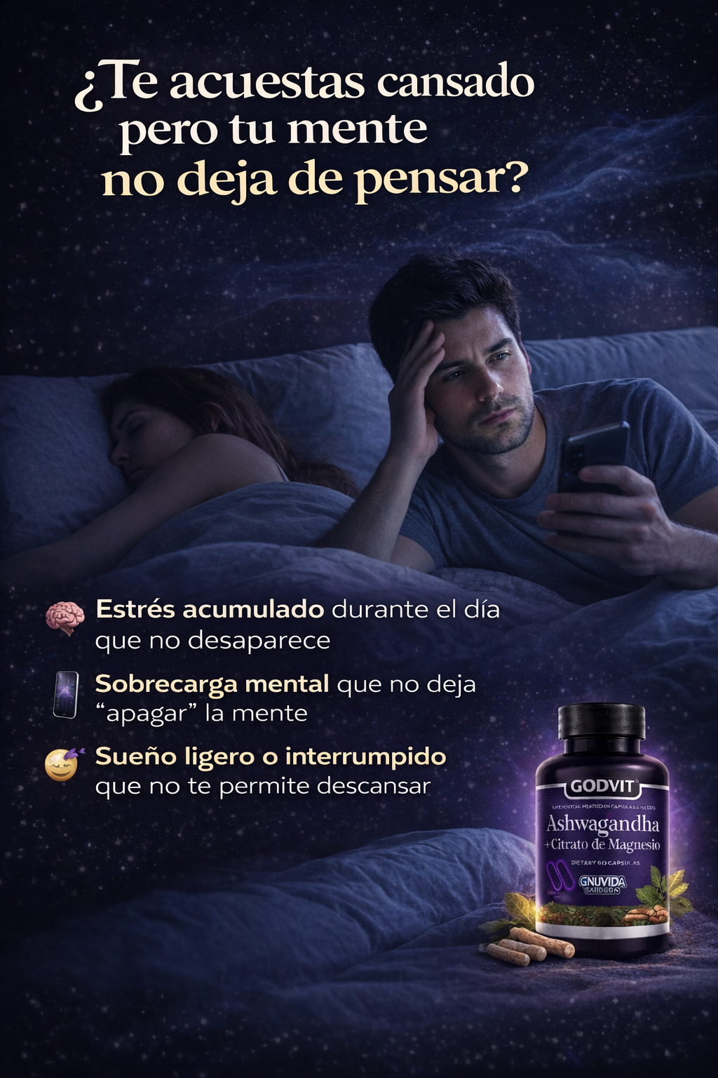 Suplemento Ashwagandha con Magnesio Godvit®