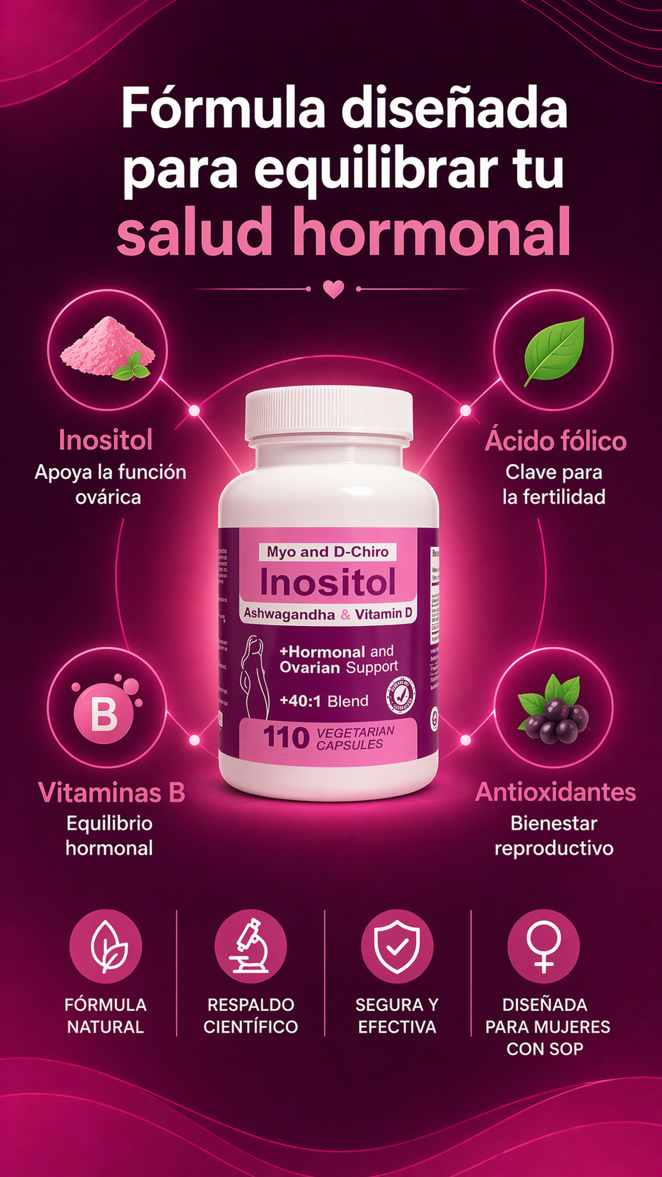 Inositol Fem: equilibrio para tu ciclo femenino