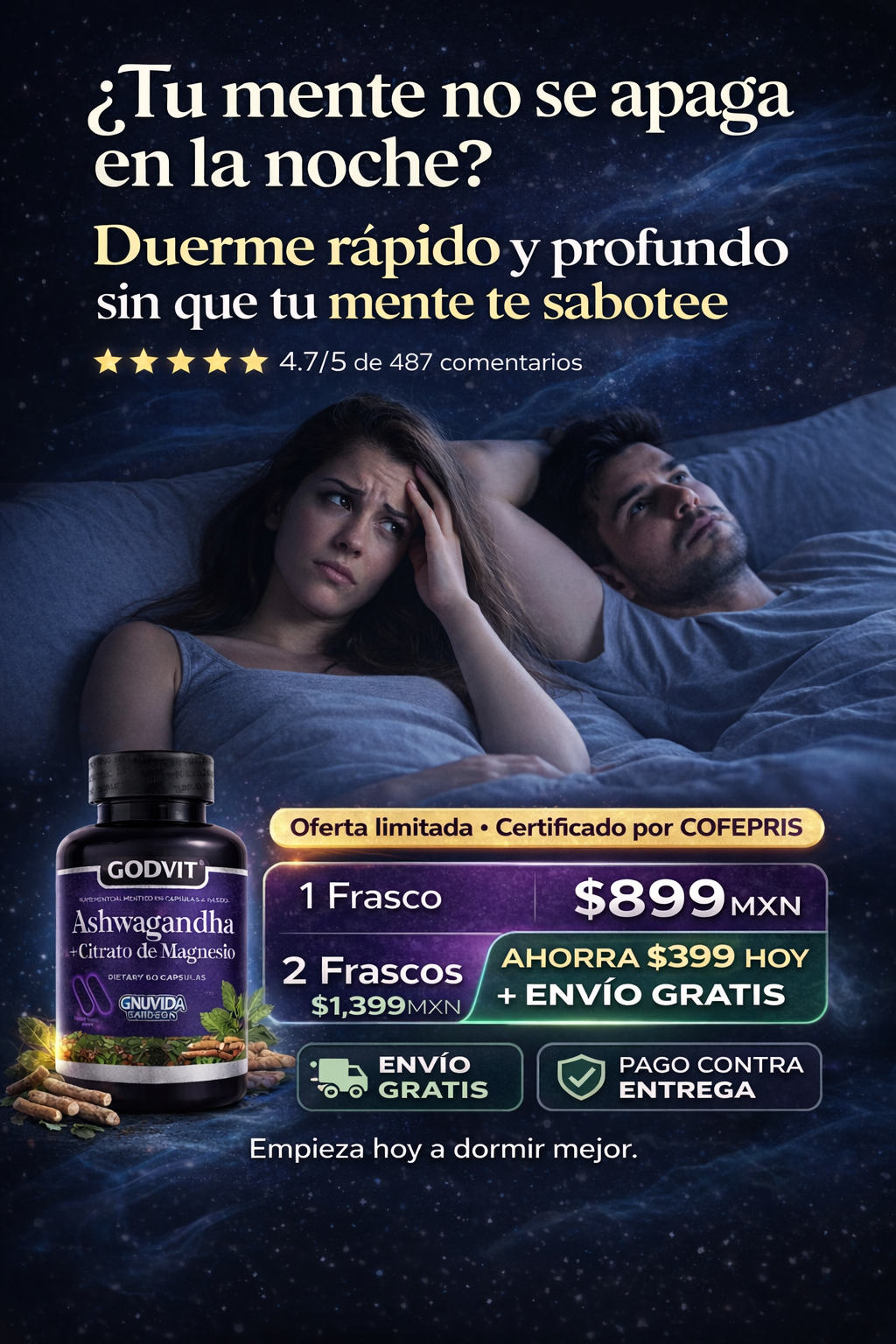 Suplemento Ashwagandha con Magnesio Godvit®