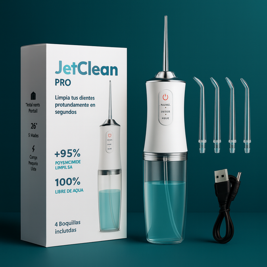 JetClean: Limpieza tus dientes donde el cepillo nunca llega. 🦷